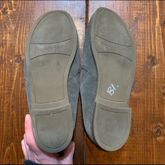 Franco Sarto Gray Suede Slip on Loafers - Picture 3 of 4
